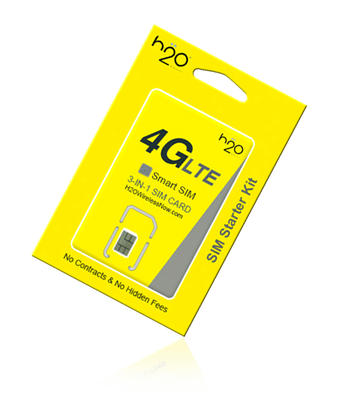 h2o Wireless 3 in 1 Smart SIM Card